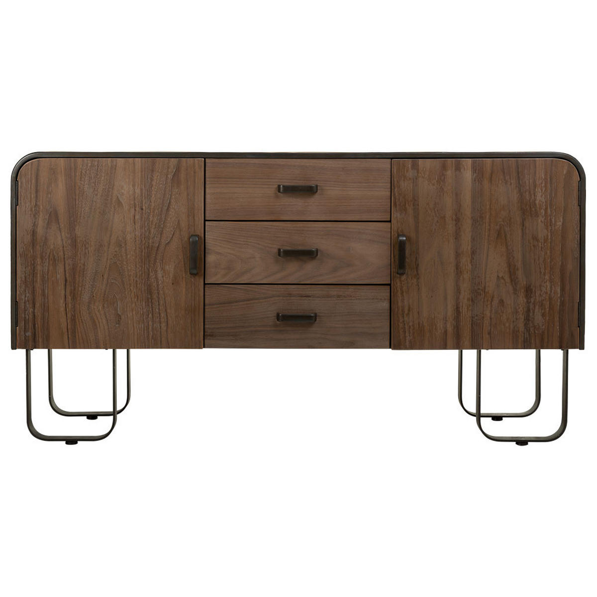 ANRICHTE aus Holz und Metall 145x47x76 cm - Braun, Metall (145/76/47cm) - Wanderlust
