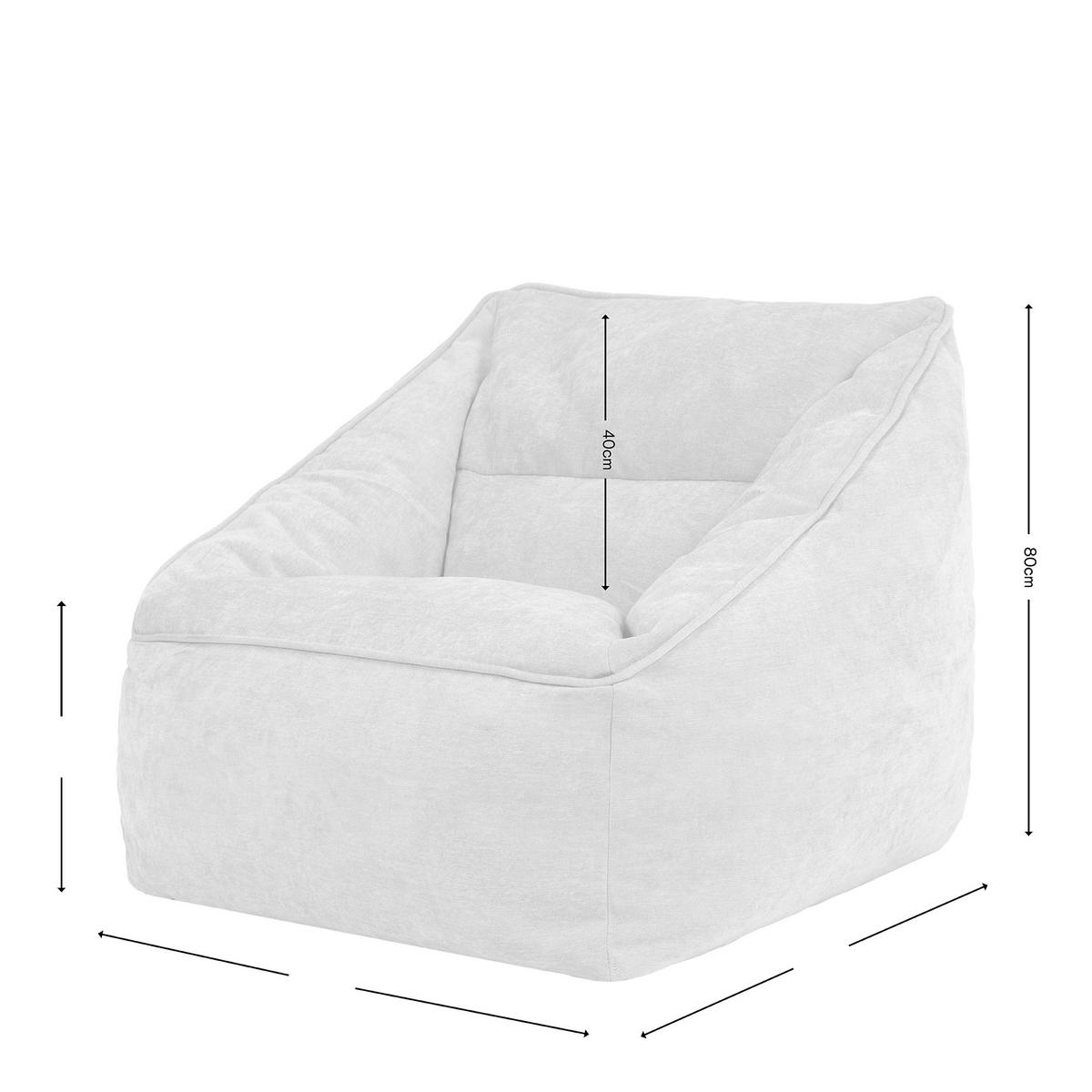 SITZSACK Sessel Chenille Natalia - Salbeigrün, Kunststoff/Textil (100/80/88cm) - icon