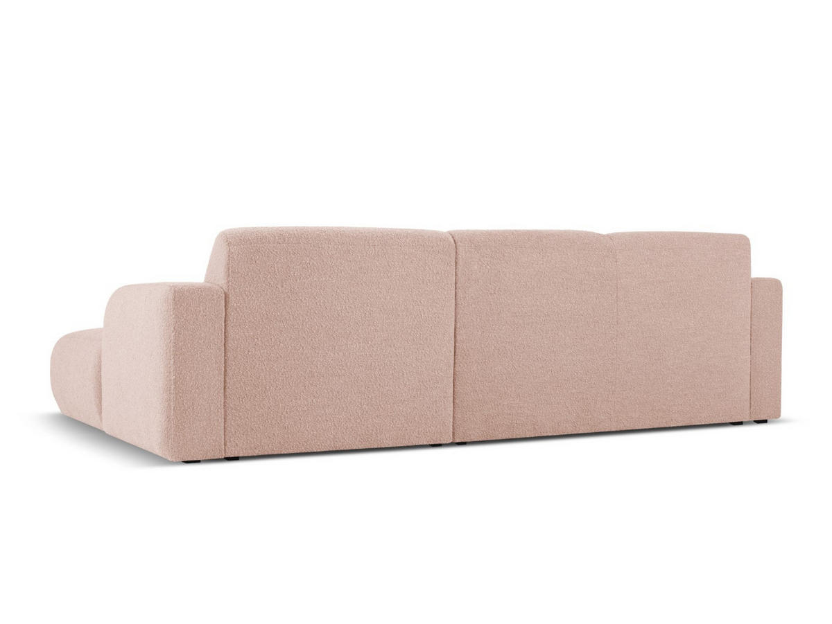 ECKSOFA rechts Molino aus Boucle puderrosa 4 Sitzplätze - Pink, Textil (170/250cm) - Micadoni