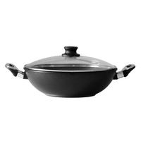 WOKPFANNE mit Deckel 30 cm GIGANT Newline für alle Herdarten - Schwarz, Metall (30cm) - BAF