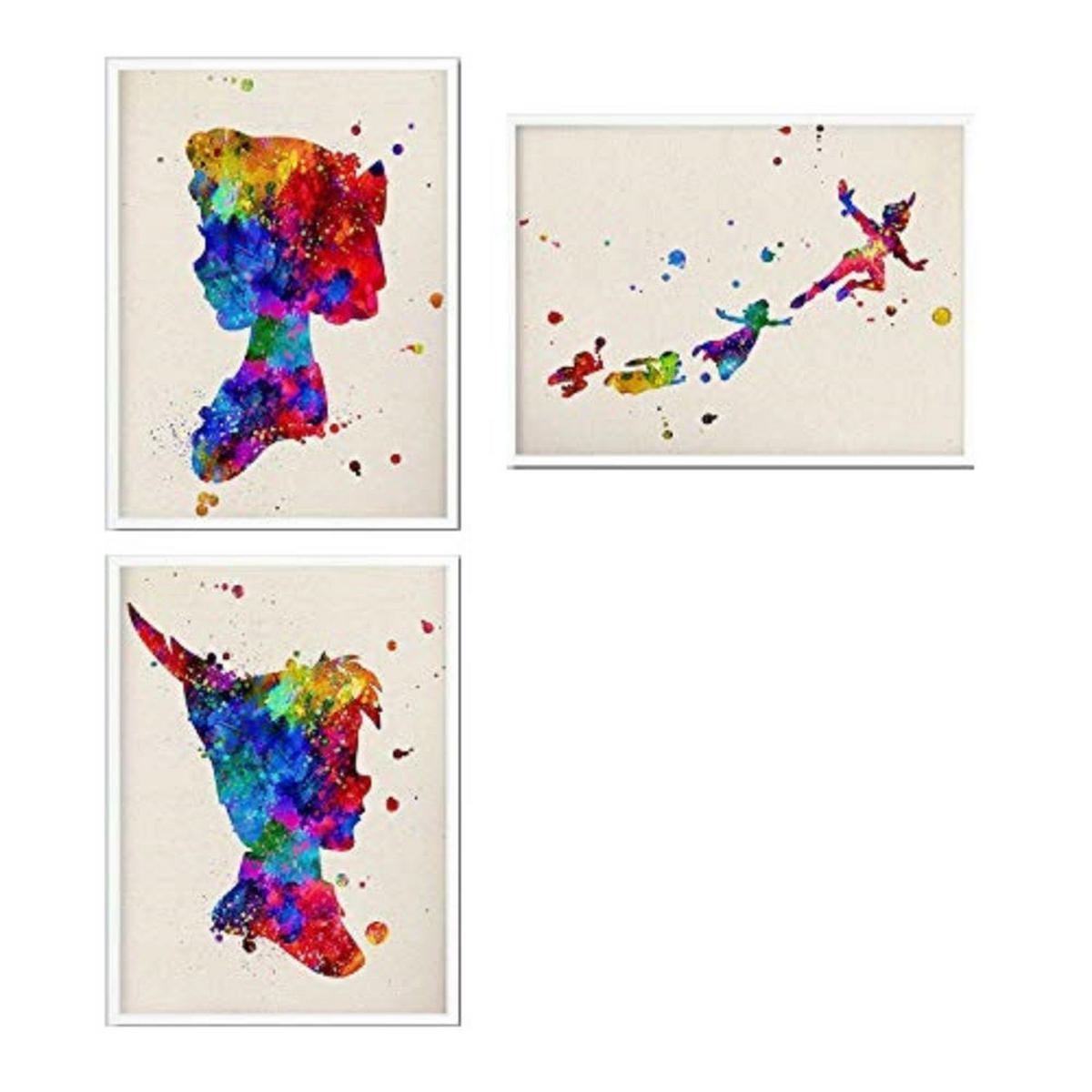 POSTER Set Mit 3 Peter Pan Aquarell 30X40cm Rahmenlos - Klar, Papier (30/5/40cm) - Nacnic