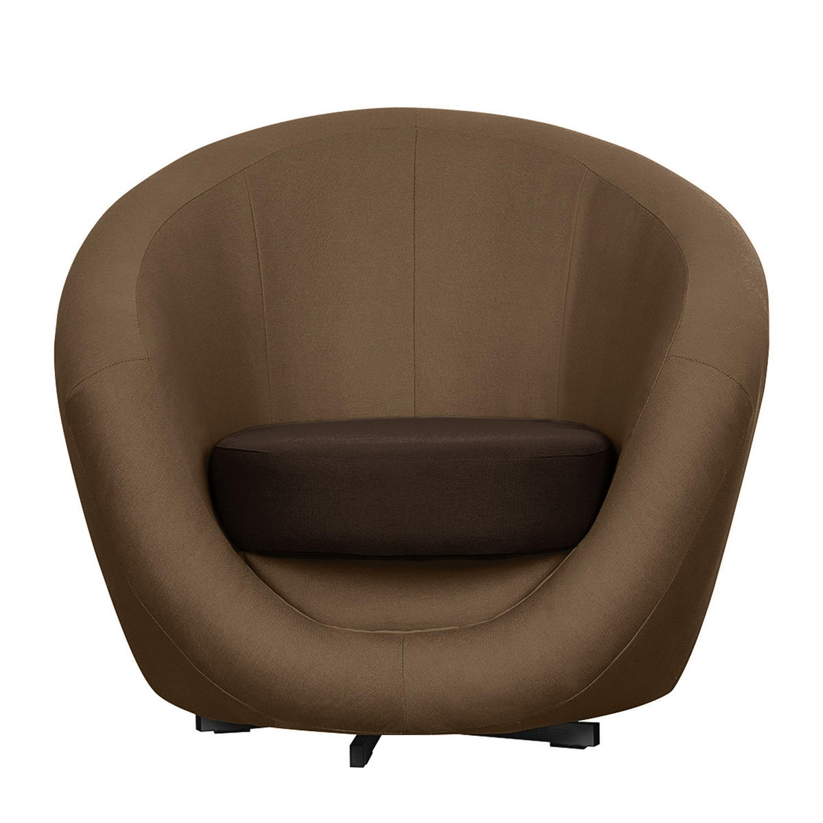 DREHSESSEL - Taupe/Grau, Textil (92/75/80cm) - home24