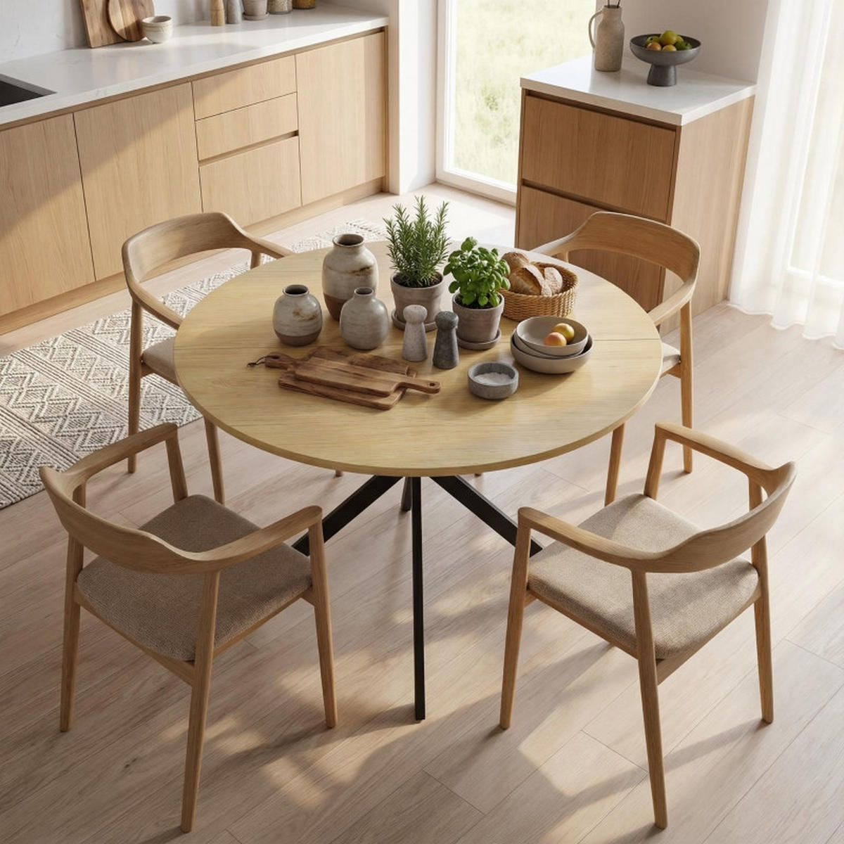 ESSTISCH Rund 100 cm DE-39926 Eiche - Eichefarben, Holzwerkstoff (100/100/75cm) - ComfortXL