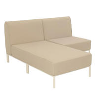 GARTENSOFA mit 2 Sitzplätzen, Beige - Beige, Textil (153/78/144cm) - Oviala