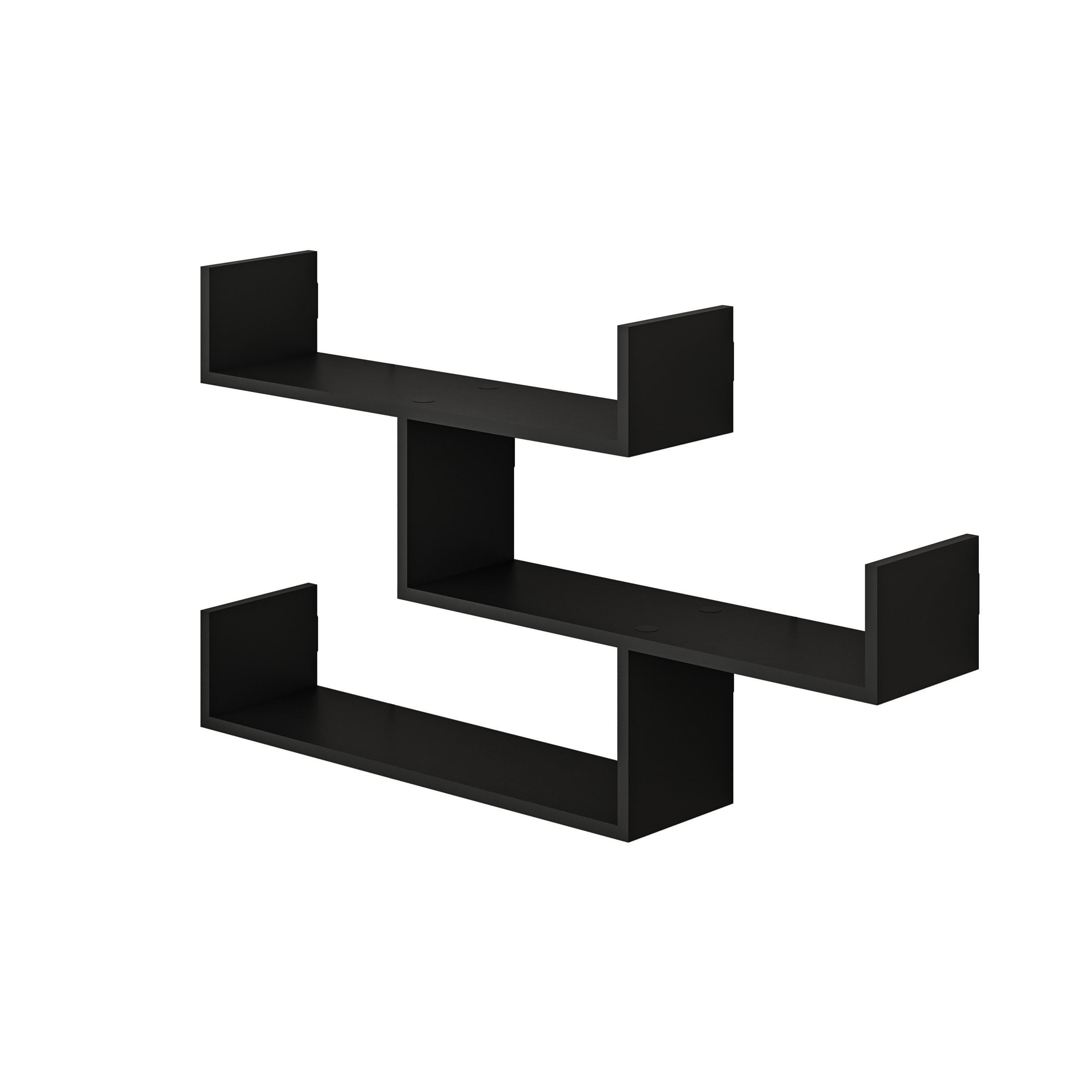 WANDREGAL Tibet Schwarz Bute119/22/66,5 cm - Schwarz, Holzwerkstoff (119/66.4/22cm) - Decortie