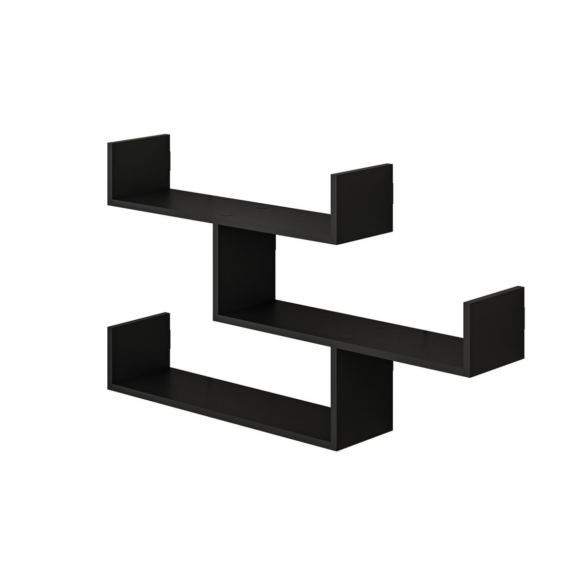 WANDREGAL Tibet Schwarz Bute119/22/66,5 cm - Schwarz, Holzwerkstoff (119/66.4/22cm) - Decortie