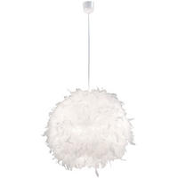 LED HÄNGELEUCHTE Feder-Kugel Weiß - Weiß, Metall (45/45/120cm)