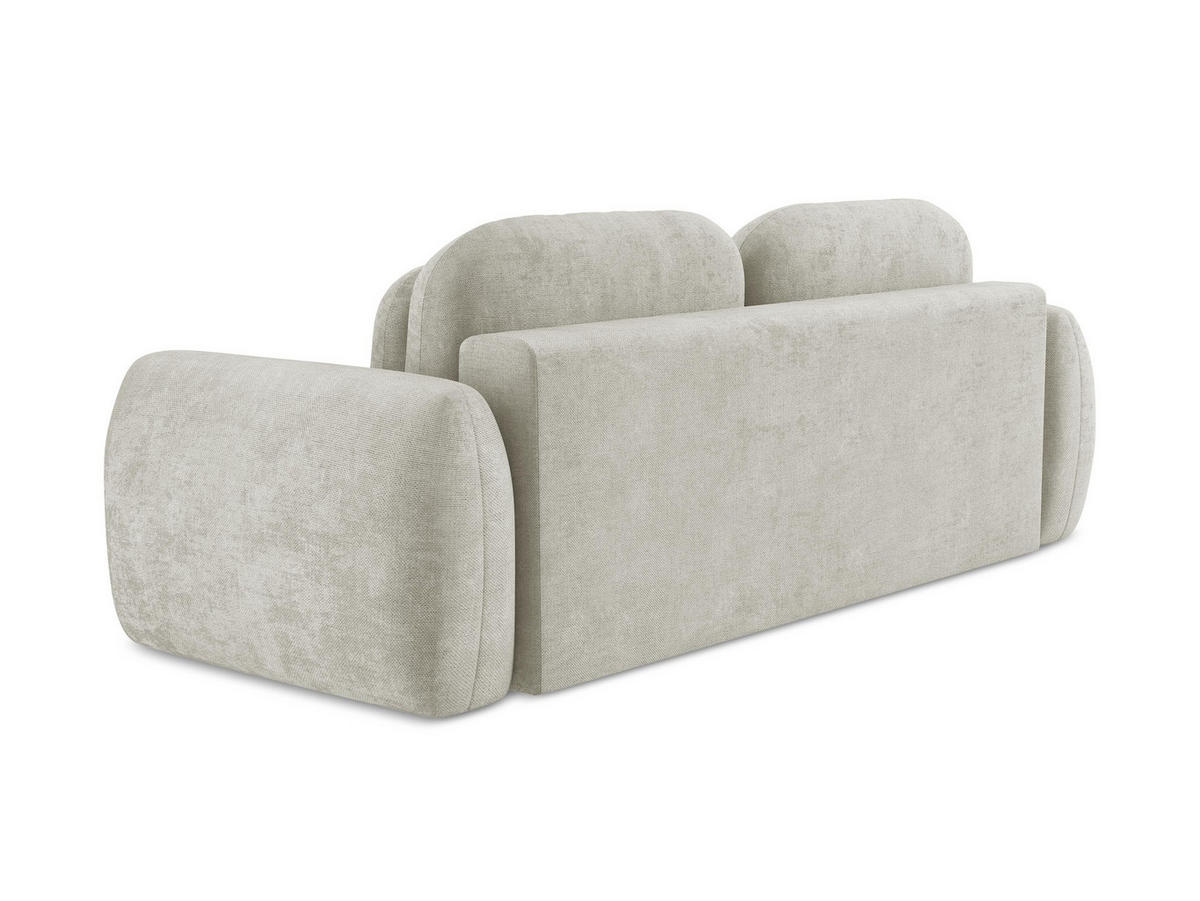 POUF Chenille Stoff Grau - Dunkelgrau/Schwarz, Holzwerkstoff/Textil (111/88/60cm) - Makamii