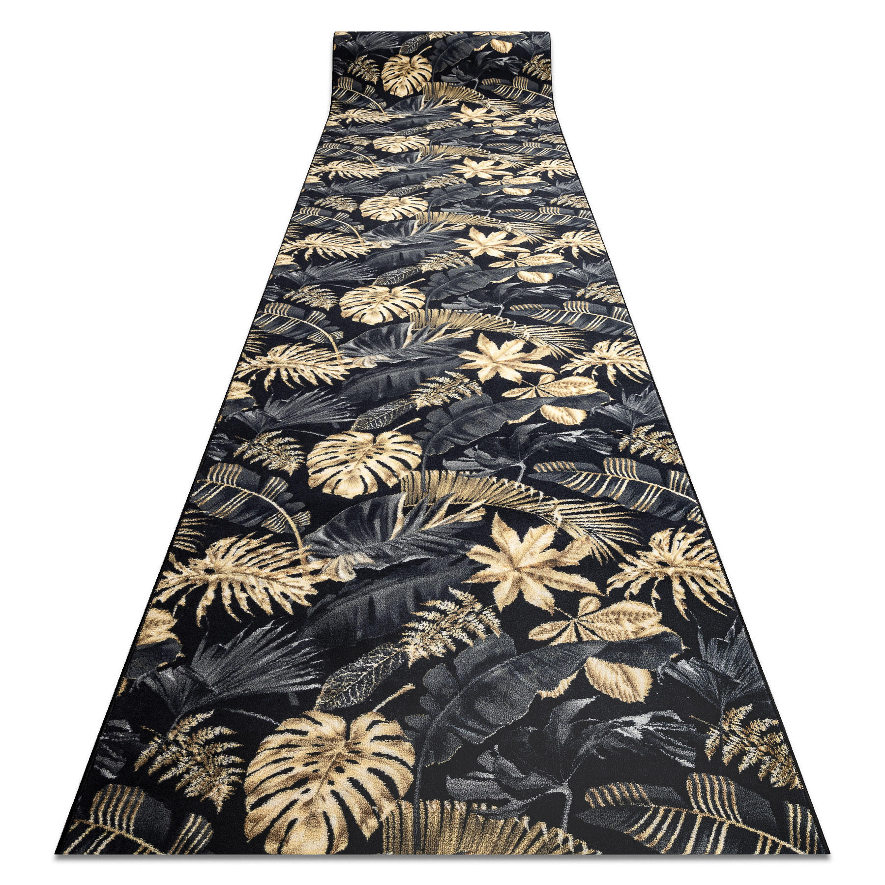 LÄUFER Antirutsch MONSTERA 80/360 cm - Goldfarben, Textil (80/360cm) - rugsX
