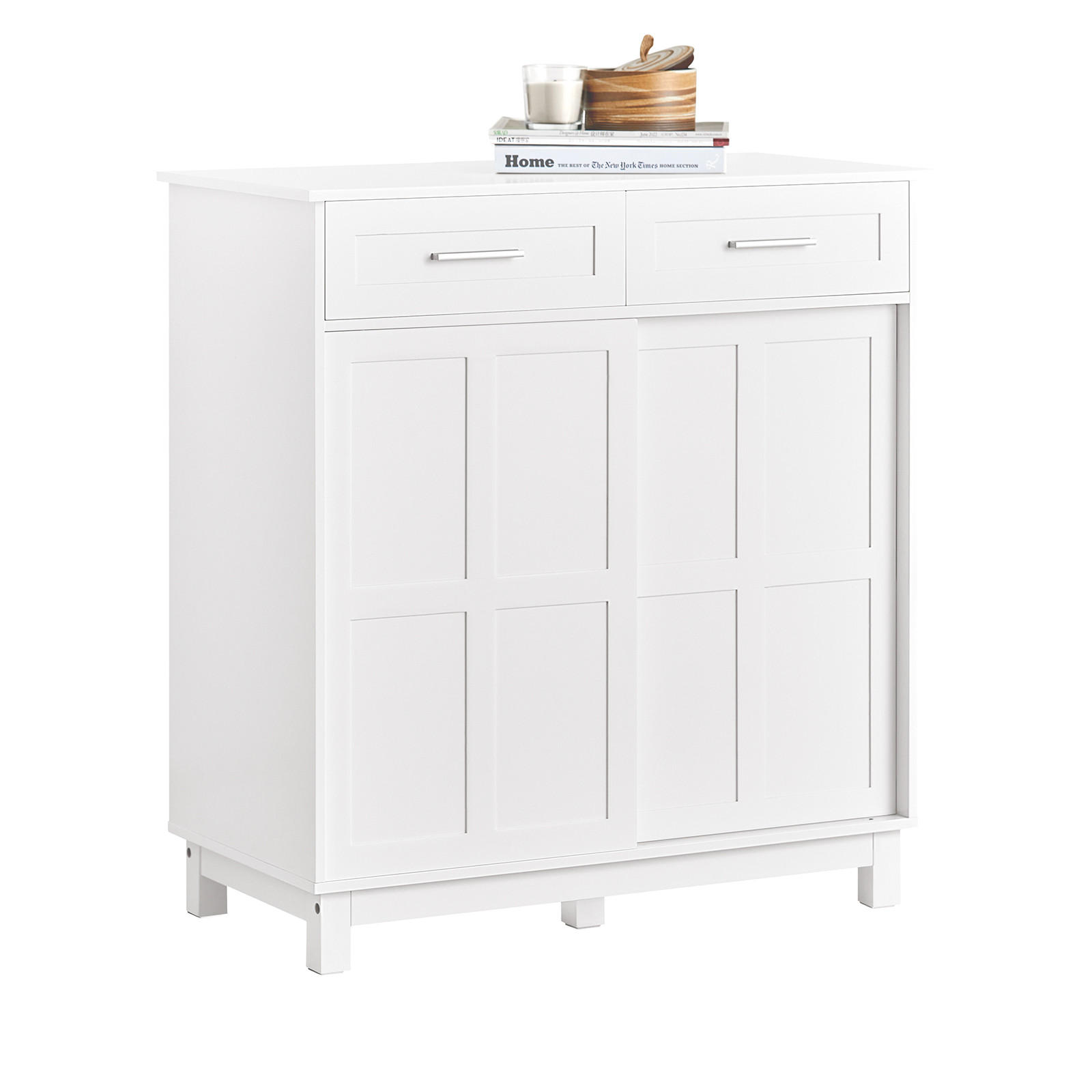KOMMODE Weiß - Weiß, Holzwerkstoff (80/85/40cm) - SoBuy