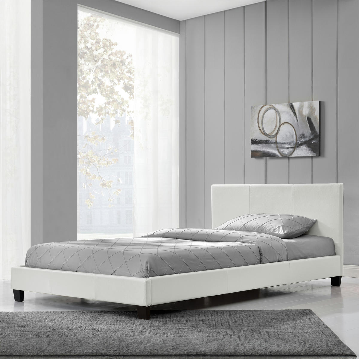 POLSTERBETT Albacete - Weiß, Textil (140/200cm) - Corium