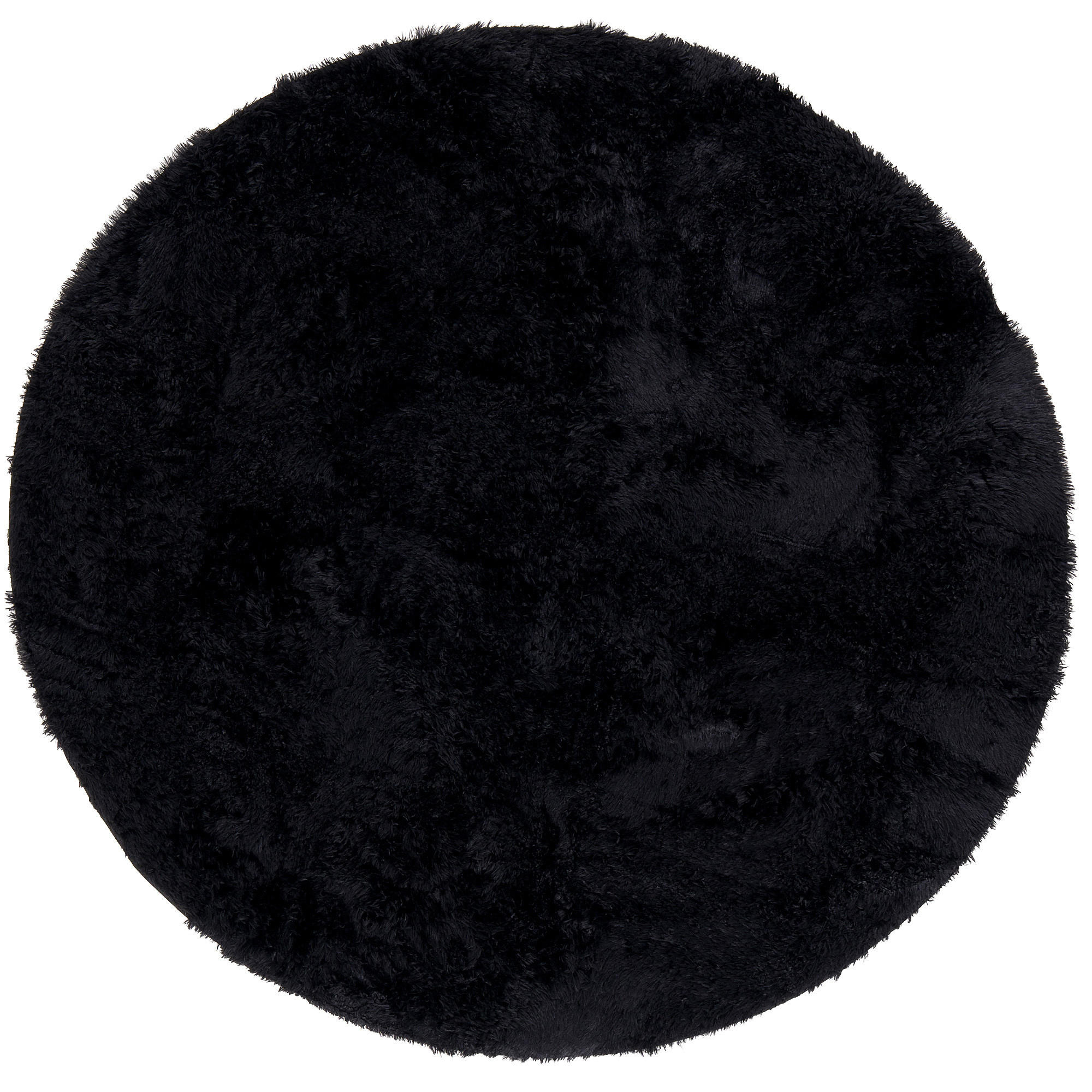 HOCHFLOR SHAGGY TEPPICH FLUFFY RUND - Schwarz, Textil (160/160cm) - Pergamon