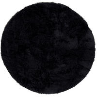 HOCHFLOR SHAGGY TEPPICH FLUFFY RUND - Schwarz, Textil (160/160cm) - Pergamon