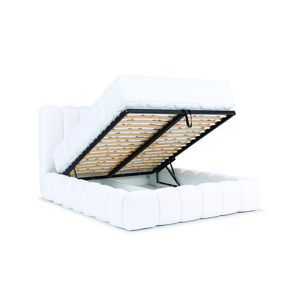 Thumbnail - Fun Möbel Polsterbett, Braun, Textil, 200x200 cm, Schlafzimmer, Betten, Polsterbetten