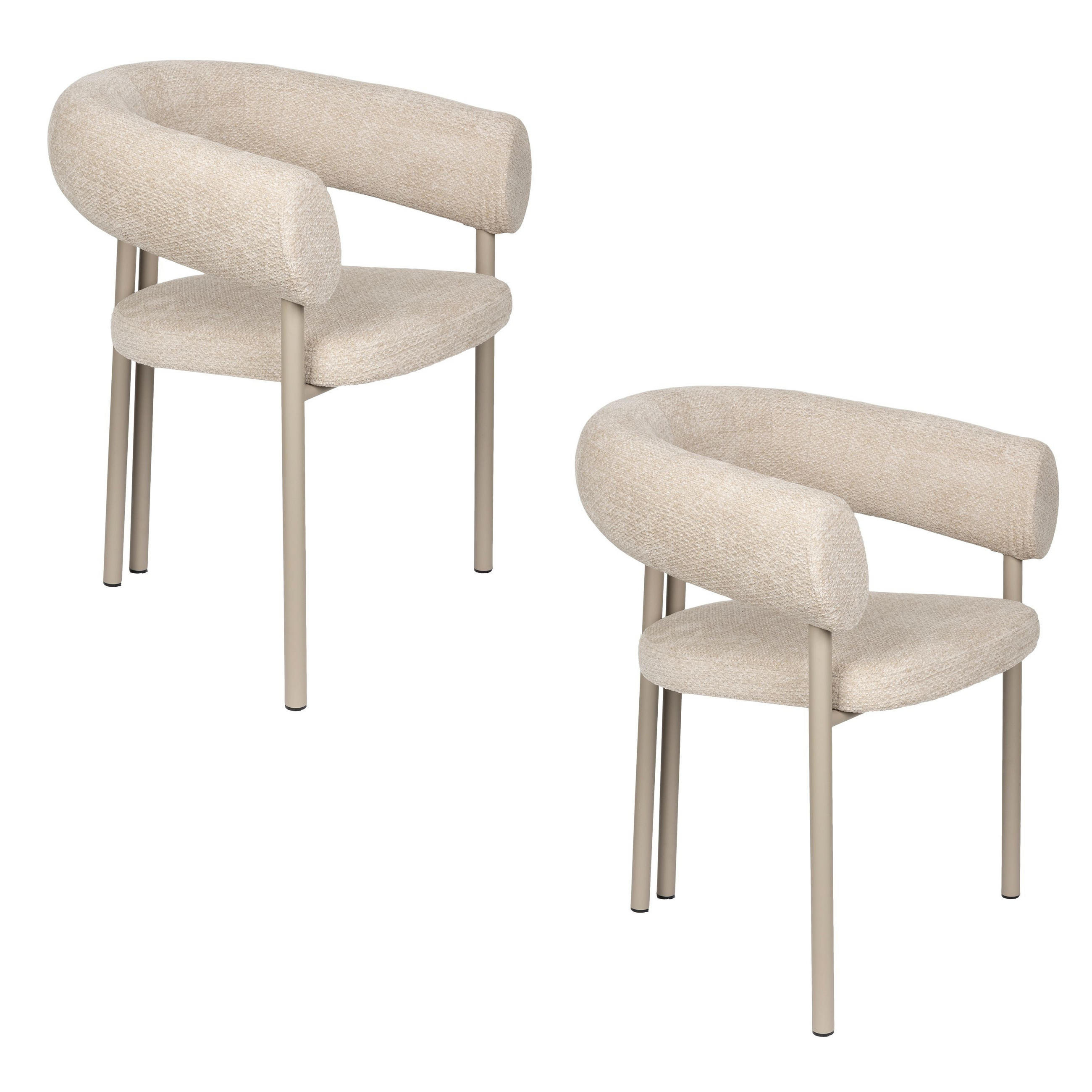 ESSZIMMERSTUHL Heels Beige - 2 er Set - Beige, Kunststoff (72/76/57cm) - Zuiver