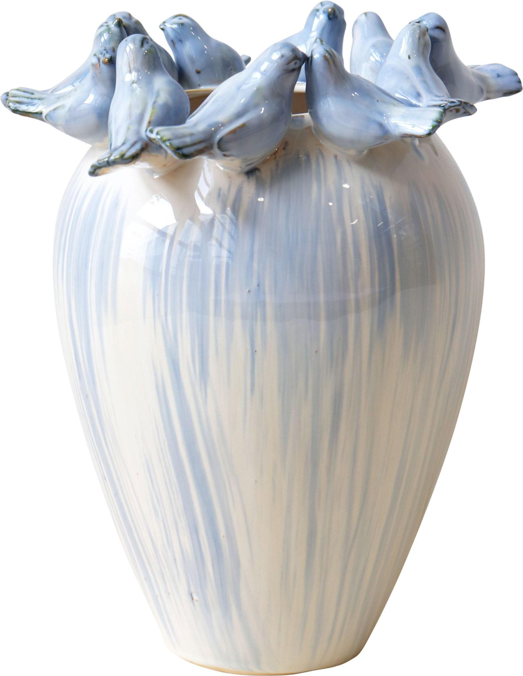 VASENTOPF Birdy Blau - Blau, Keramik (32cm) - FURNARO
