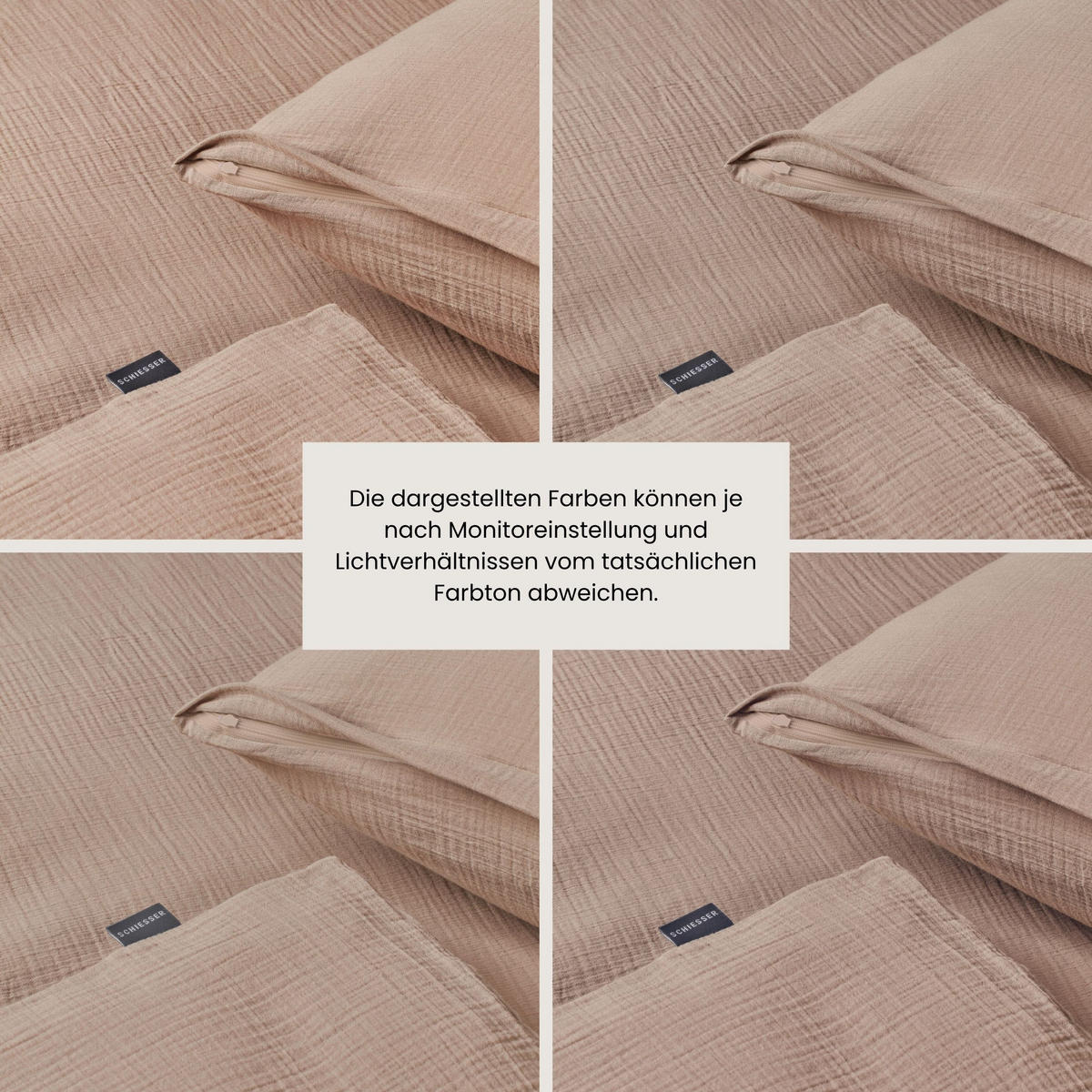 BETTWÄSCHESET Molly - Musselin - 2-teilig - 135x200 cm - Taupe - Taupe, Textil (135/200cm) - SCHIESSER