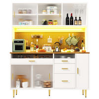 HOCHSCHRANK 145x39x171Cm LED Lochwandregal Weiß - Weiß, Glas (145/171/24cm) - FLIEKS