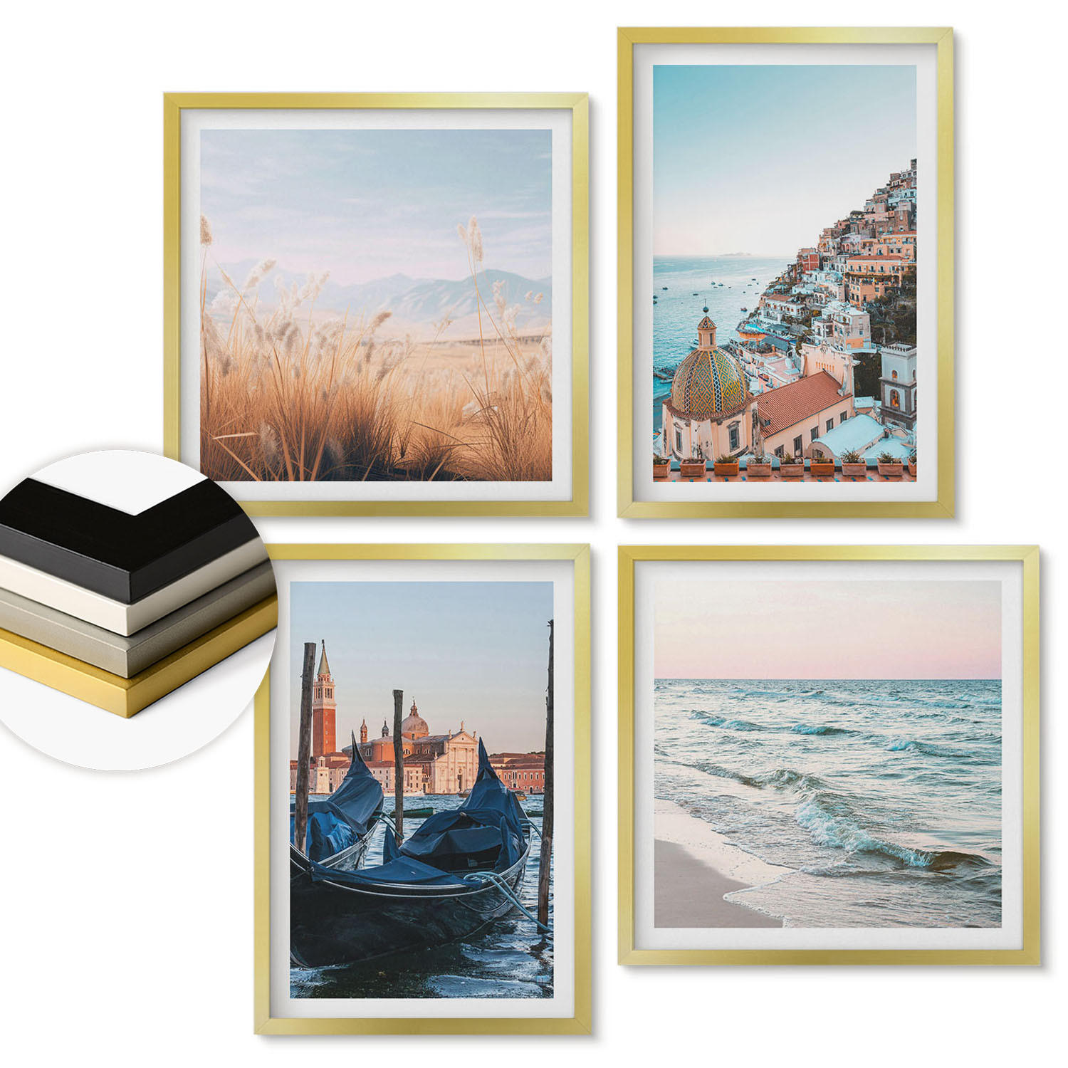ArtPrintCave Wandbilder Gold 50x50 cm