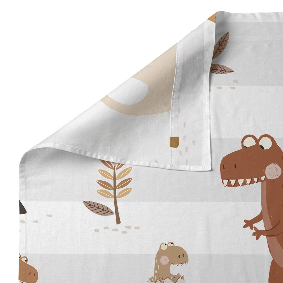 BETTWÄSCHE 2er-Set teiliges dino family 100x130 cm (kinderbett) mehrfarbig - Multicolor, Textil (100/130cm) - Happy Friday