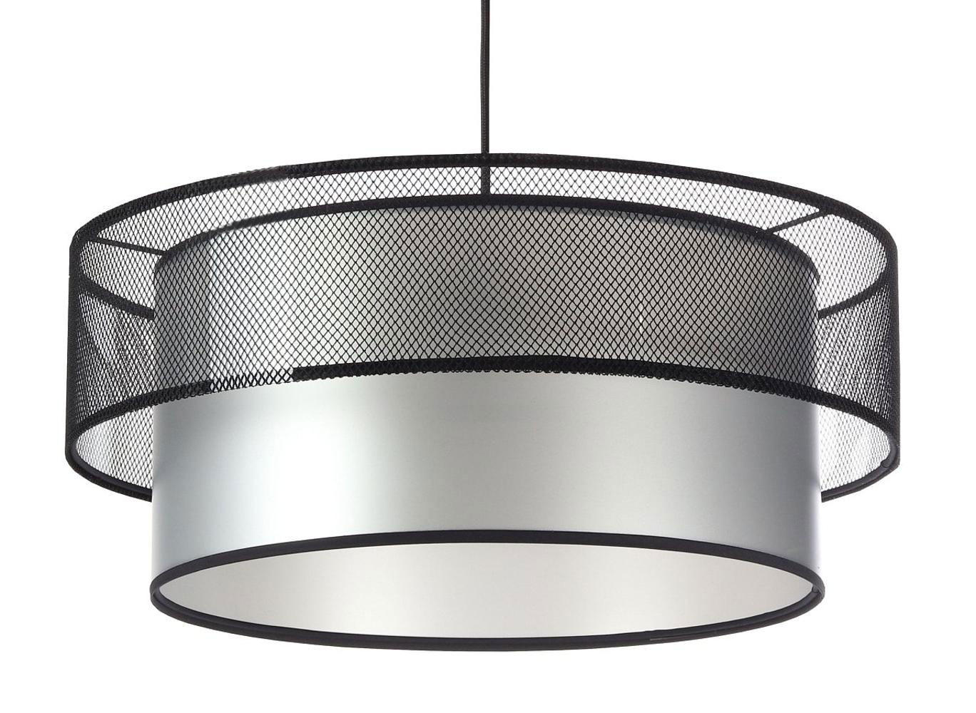 HÄNGELEUCHTE Schwarz 60/20 cm - Silberfarben/Schwarz, Kunststoff (60/1/20cm) - ONZENO