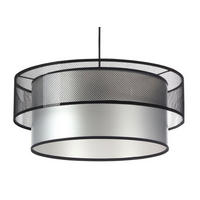 HÄNGELEUCHTE Schwarz 60/20 cm - Silberfarben/Schwarz, Kunststoff (60/1/20cm) - ONZENO