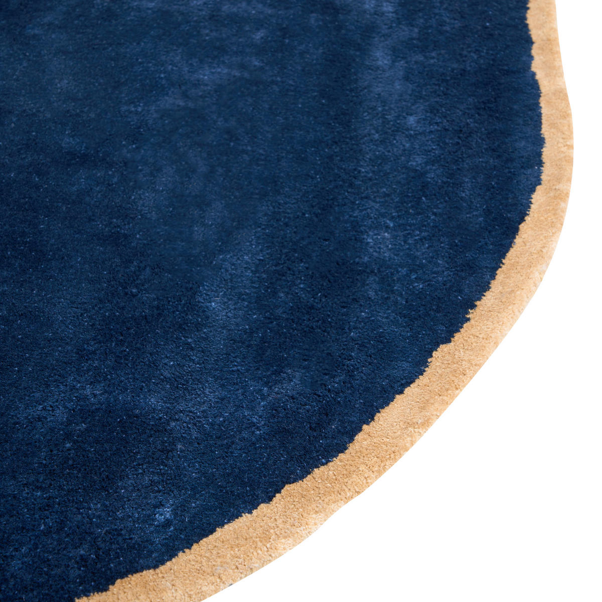 TEPPICH Marineblau 200/200 cm Viskose Kanrach - Hellblau, Textil (200/200cm) - Beliani