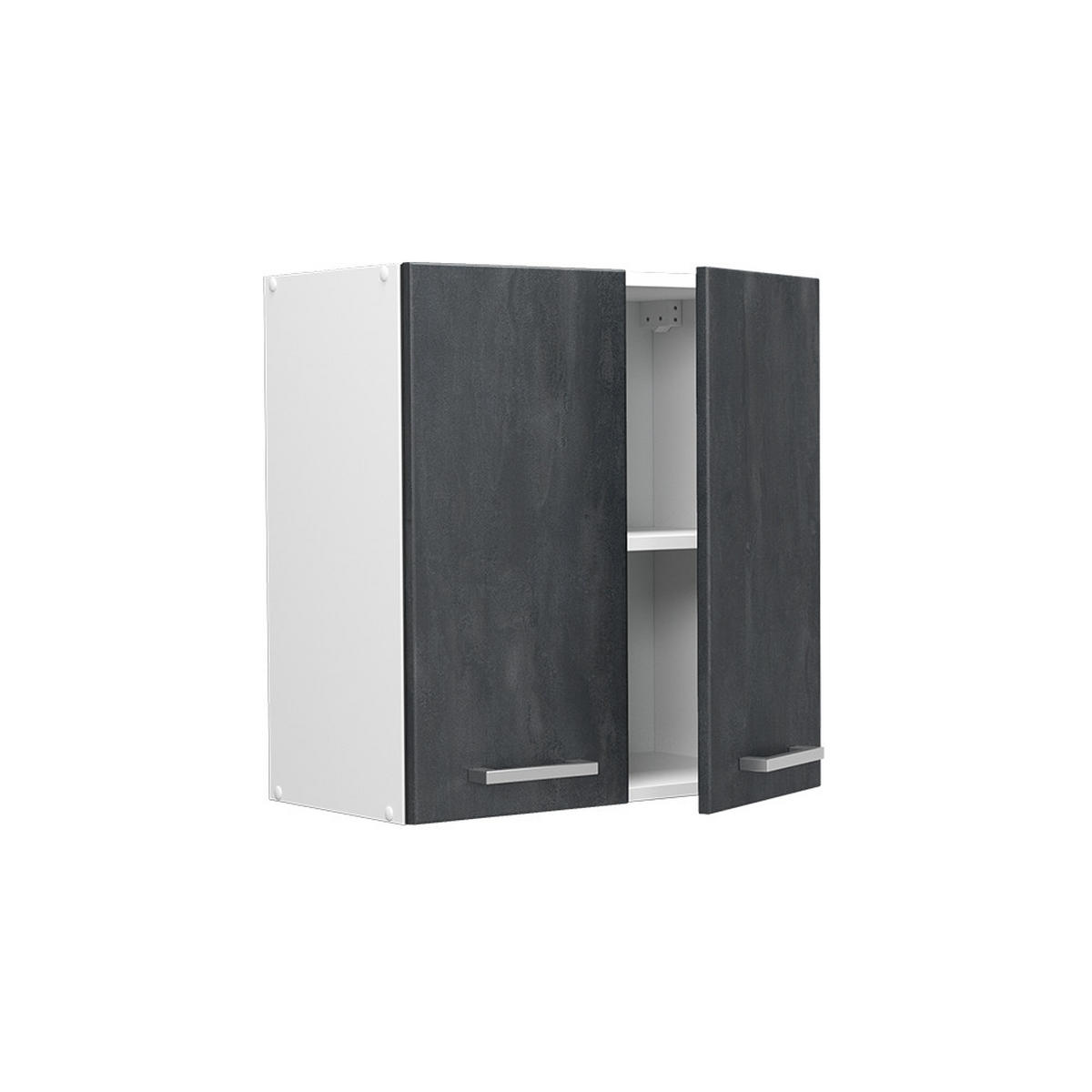 HÄNGESCHRANK R-Line Schwarz Beton 60 cm - Schwarz/Weiß, Holzwerkstoff (60/60/31cm) - Vicco
