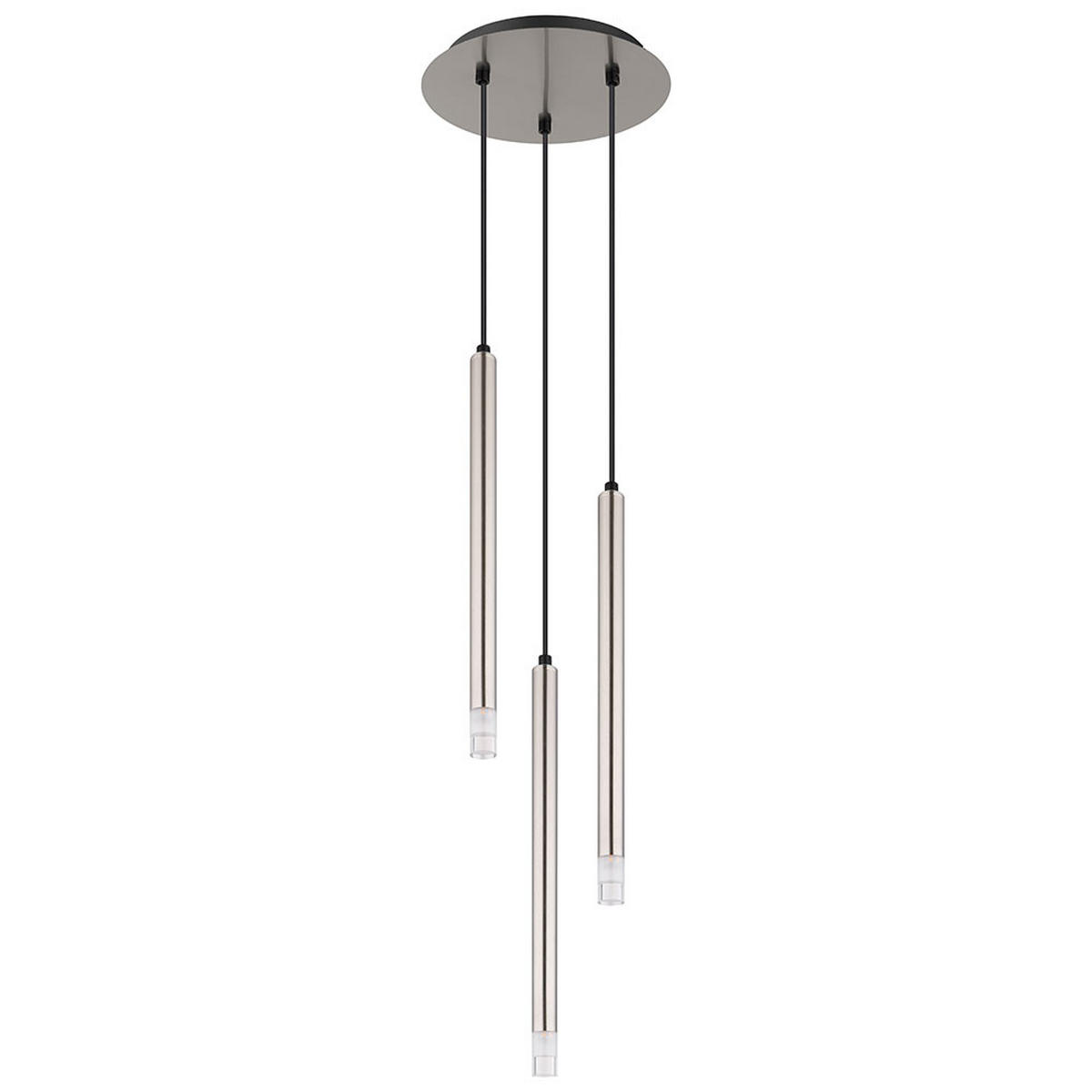 HÄNGELEUCHTE Metall Nickel Matt - Silberfarben, Metall (24/24/120cm) - Globo Lighting