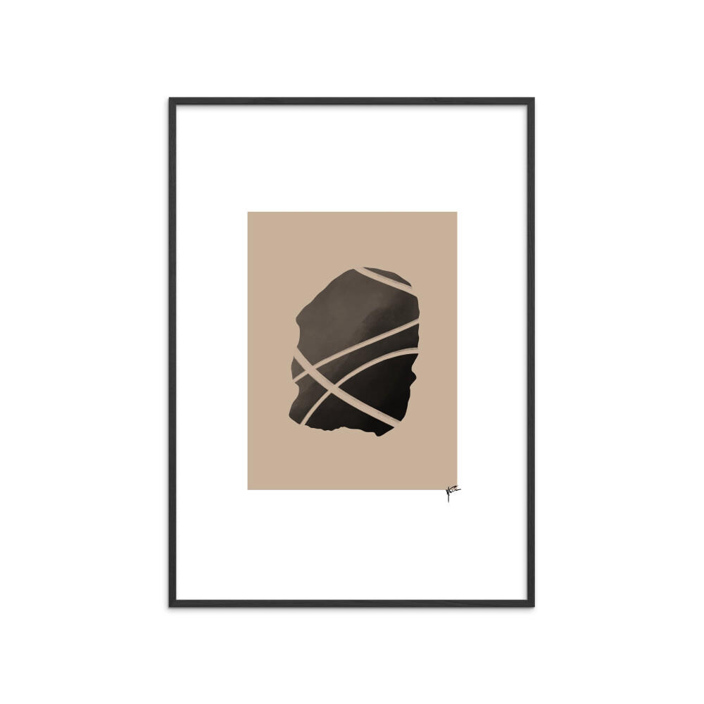 POSTER mit Rahmen N. Atelier - Noir Signifie - Schwarz, Holz/Papier (50/70cm) - Poster&Frame