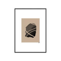 POSTER mit Rahmen N. Atelier - Noir Signifie - Schwarz, Holz/Papier (70/100cm) - Poster&Frame