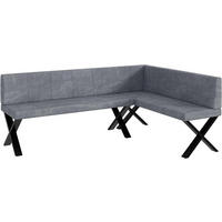 ECKBANK PETER_X - Grau, Textil (142/196cm) - Meblini