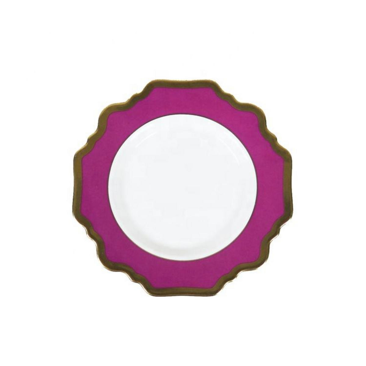 TELLERSET Pink Gold Bone China 4tlg Ø33 Ø27 Ø22 Ø16 cm - Lila, Keramik (33/33/3cm) - Quality Elegance