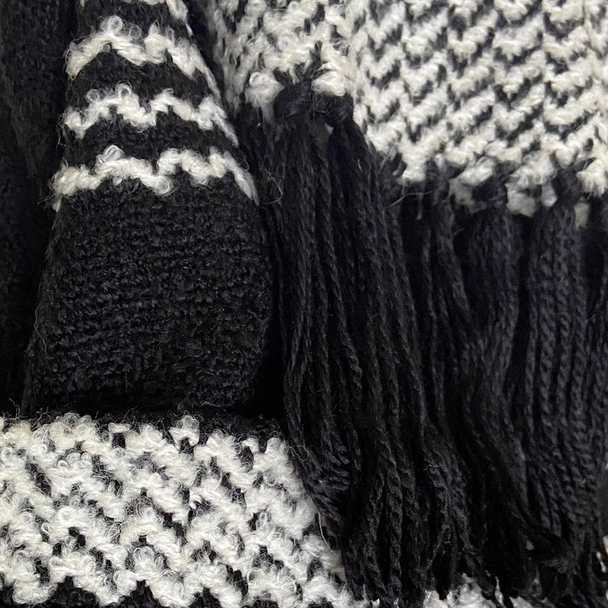 DECKE Berber Schwartz - Schwarz, Textil (125/150cm) - Malagoon