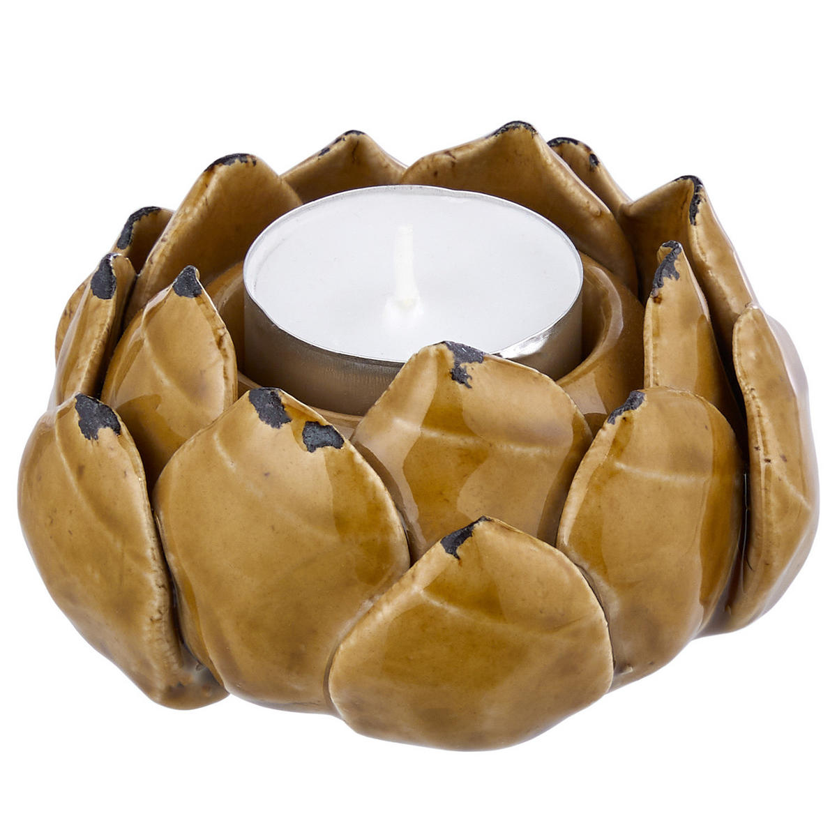 TEELICHTHALTER Blossom - Braun, Keramik (5cm) - Butlers