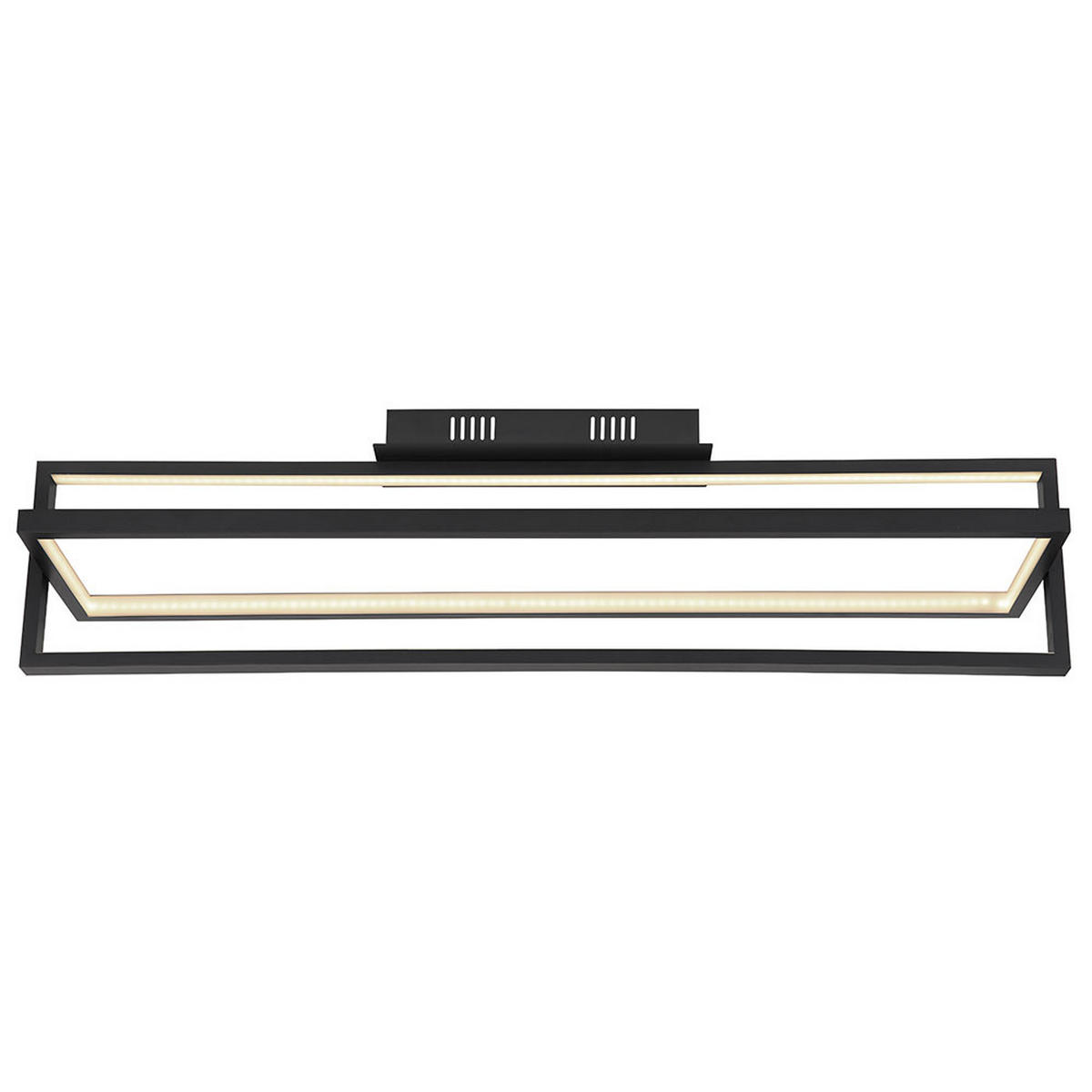 LED DECKENLEUCHTE Schwarz Metall - Schwarz, Metall (82/18/21.5cm) - Globo Lighting