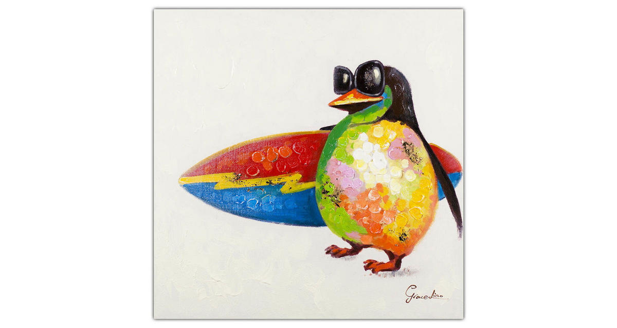 ÖLGEMÄLDE 50/50 cm - Multicolor, Holz/Textil (1/50cm) - KUNSTLOFT