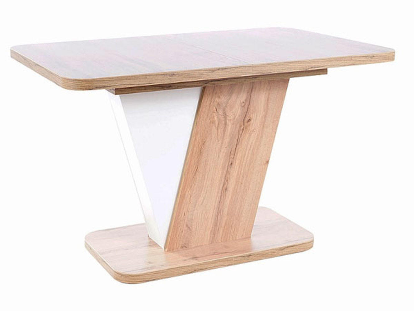 ESSTISCH Crocus Wotan Eiche / weiß 120-160 / 80 / 76cm - Braun/Weiß, Holz/Holzwerkstoff (80/120/76cm) - Feldmann-Wohnen
