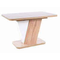 ESSTISCH Crocus Wotan Eiche / weiß 120-160 / 80 / 76cm - Braun/Weiß, Holz/Holzwerkstoff (80/120/76cm) - Feldmann-Wohnen