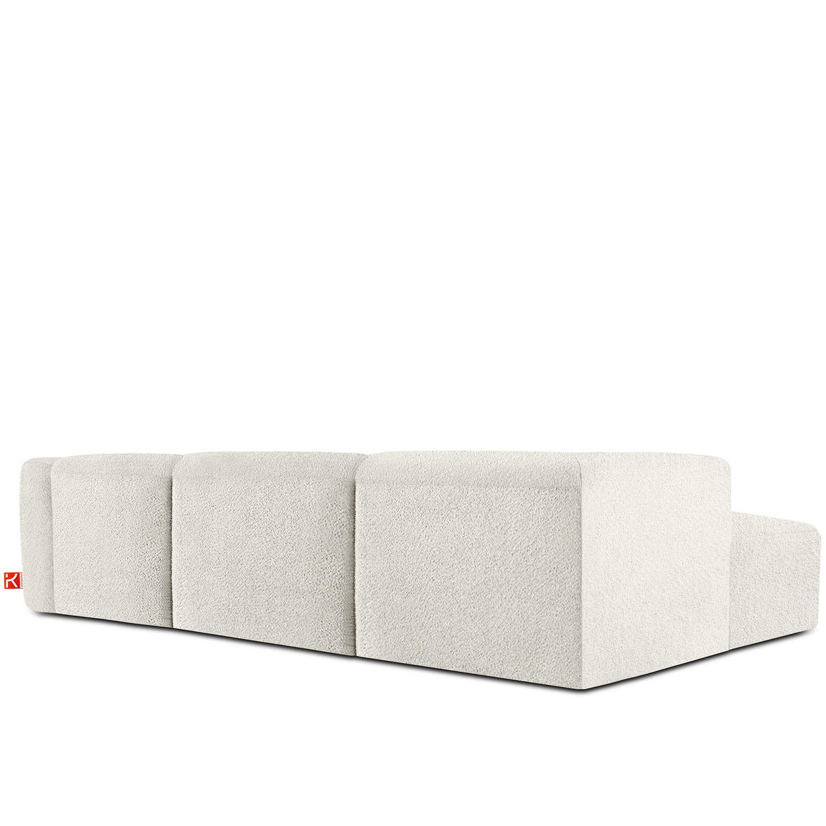 ECKSOFA LINKS BUFFO, Weiß - Weiß, Holz/Holzwerkstoff (285/176cm) - KONSIMO®