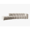 SOFA modular links Lupine aus Samt beige 5 Sitzplätze - Beige, Textil (166/70/335cm) - Micadoni