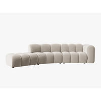 SOFA modular links Lupine aus Samt beige 5 Sitzplätze - Beige, Textil (166/70/335cm) - Micadoni