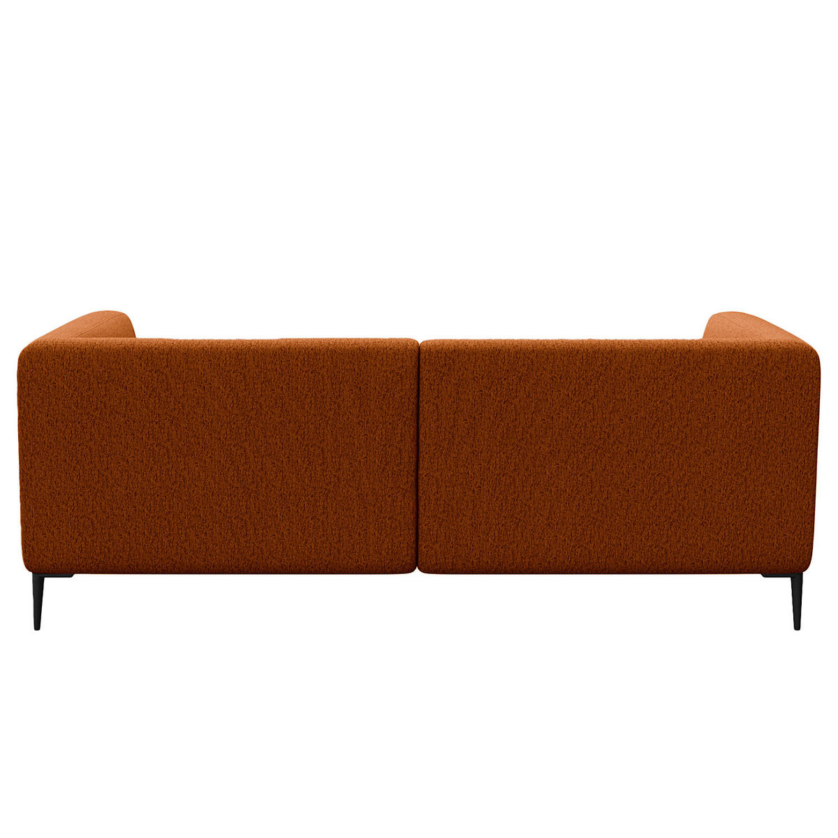3-SITZER SOFA - Rostfarben/Schwarz, Textil/Metall (205/74/88cm) - home24