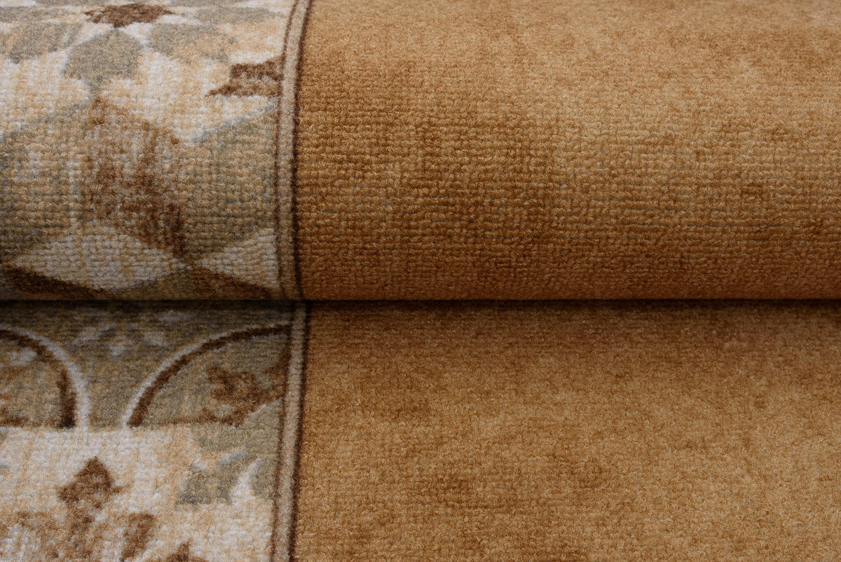 TEPPICHLÄUFER Anti-Rutsch Sandfarben rutschfest Gummiunterlage 100/500 cm - Sandfarben, Textil (100/500cm) - Tapiso