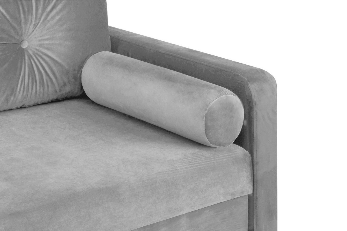 3-SITZER-SCHLAFSOFA ERISO mit weiche Sitzfläche und hohe Rückenlehne, Velour-Stoff, grau - Braun/Grau, Textil (220/80/100cm) - KONSIMO®