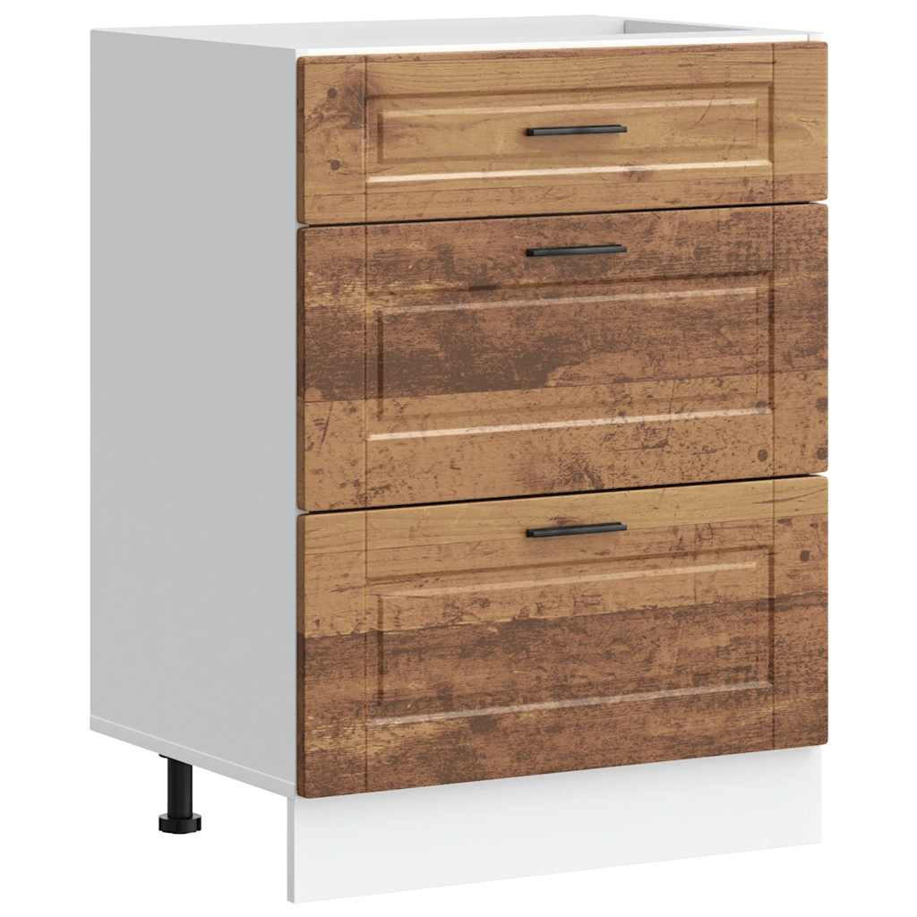 Deluke Küchenunterschrank Zwetschgeholz 60x81.5x46 cm