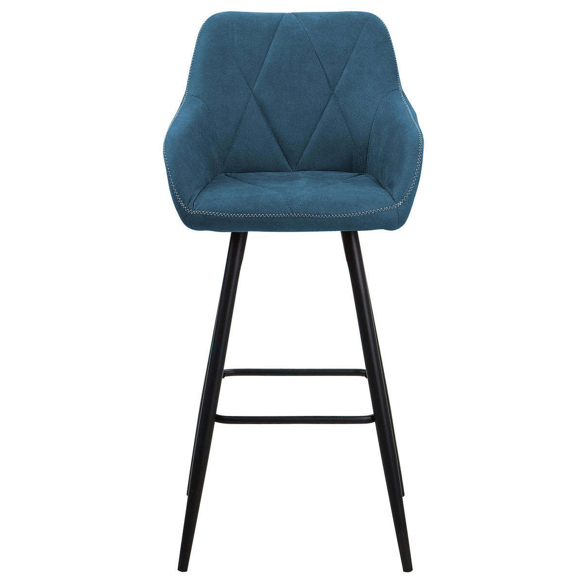 BARSTUHL 2er-Set Polsterbezug Blau Darien - Blau, Textil/Metall (44/104/41cm) - Beliani