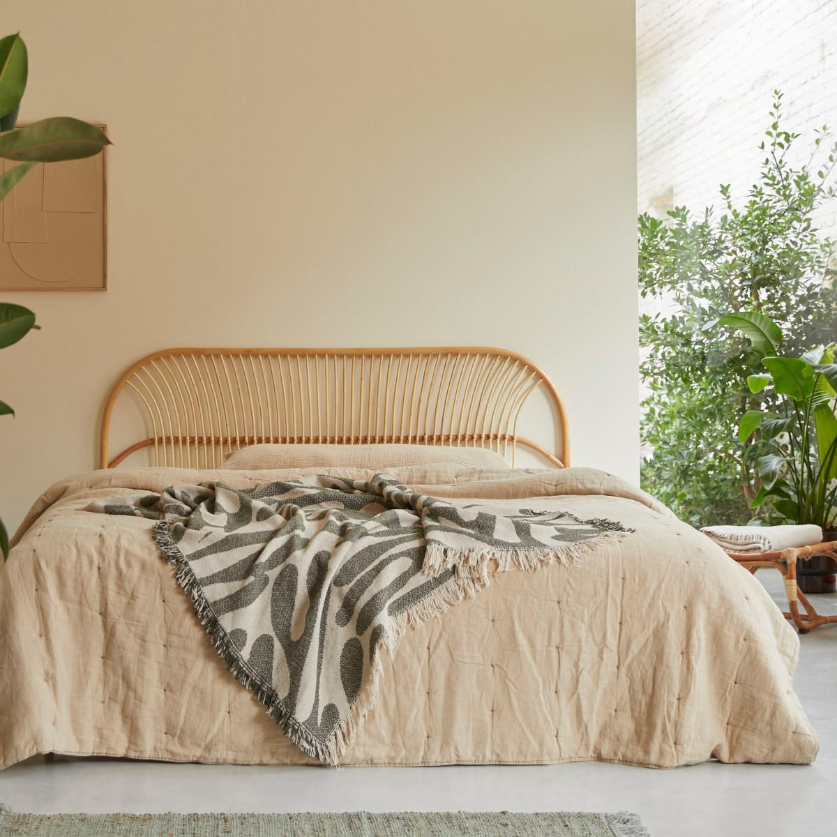 KOPFTEIL Colette Natur aus Rattan - Naturfarben, Naturmaterialien (180/110/3cm) - Tikamoon