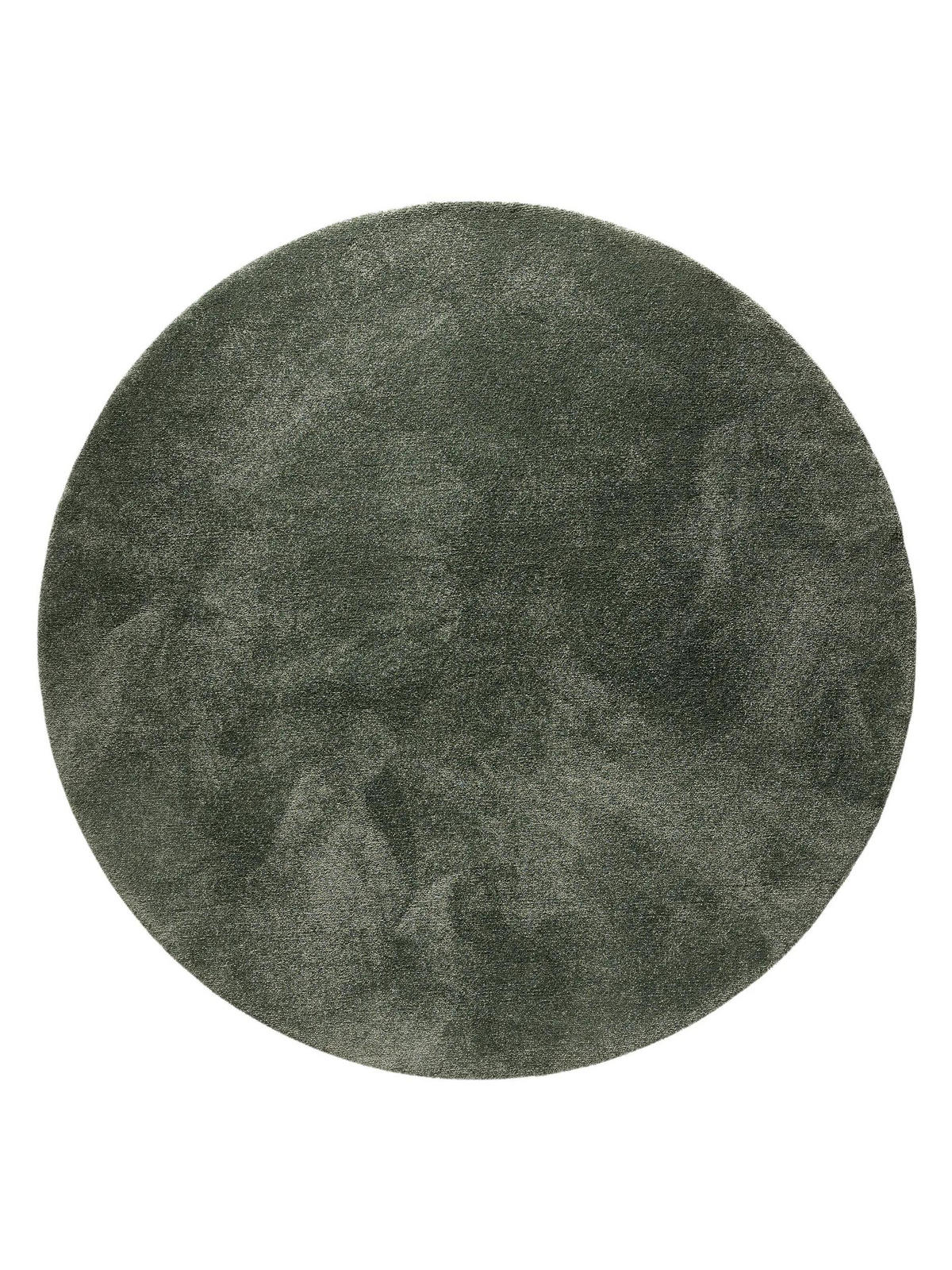PRATELNÝ shaggy koberec Melvin Zelená ø 200 cm kulatý - zelená barva, plast/umělá hmota (200/200cm) - benuta Nest