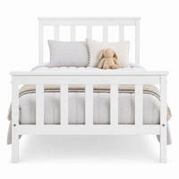 BETT 90/200 cm in Weiß mit Lattenrost aus Massivholz im minimalistischen Design - Weiß, Holzwerkstoff (90/200cm) - STILVORA
